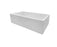 Waddington Single Bowl Fireclay Sink in White, Rounded Square Apron Front
