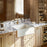 Waddington Single Bowl Fireclay Sink in White, Rounded Square Apron Front