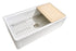 Wycoller 36" Single Bowl with Ledge in White, Includes Grid and Cutting Board