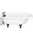 Anthea 60" Acrylic Roll Top Tub Kit in White – Oil Rubbed Bronze Accessories