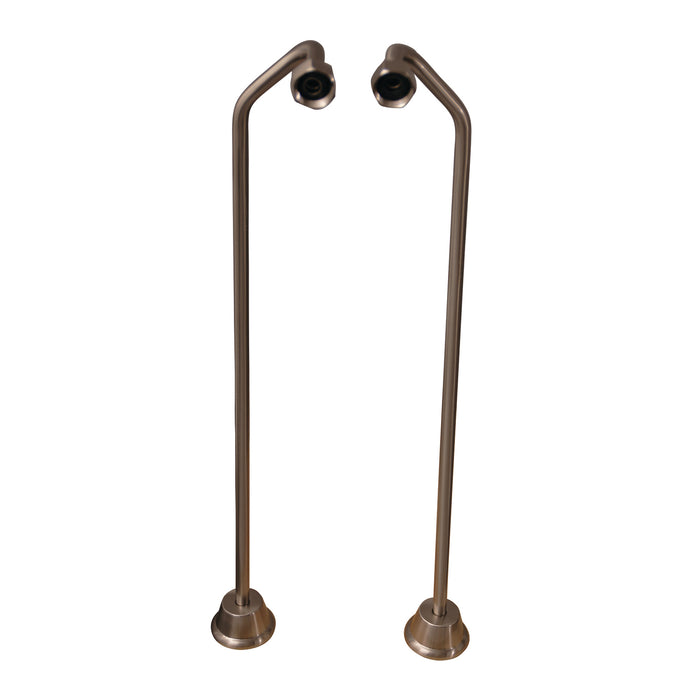 Bartlett 60" Cast Iron Roll Top Tub Kit-Brushed Nickel Accessories