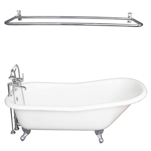 Griffin 61″ Cast Iron Slipper Tub Kit – Polished Chrome Accessories