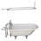 Brocton 65″ Cast Iron Roll Top Tub Kit – Polished Chrome Accessories