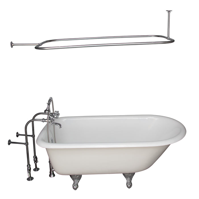 Brocton 65″ Cast Iron Roll Top Tub Kit – Polished Chrome Accessories