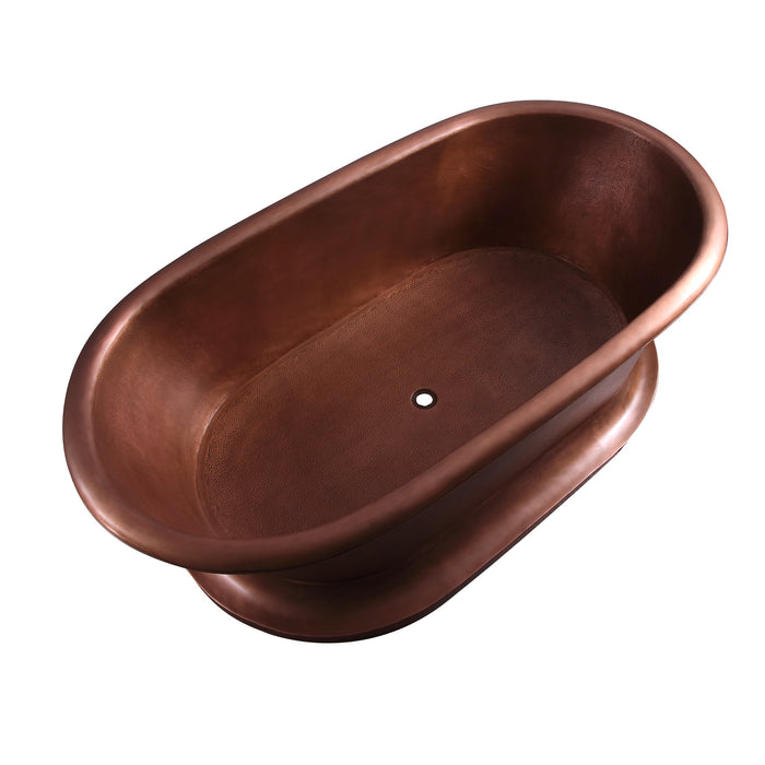 Somerset 77″ Copper Double Roll Top Tub