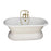 Columbus 61" Cast Iron Double Roll Top Tub Kit-Polished Brass Accessories