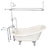 Estelle 60″ Acrylic Slipper Tub Kit in Bisque – Polished Chrome Accessories