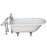 Brocton 65″ Cast Iron Roll Top Tub Kit – Polished Chrome Accessories