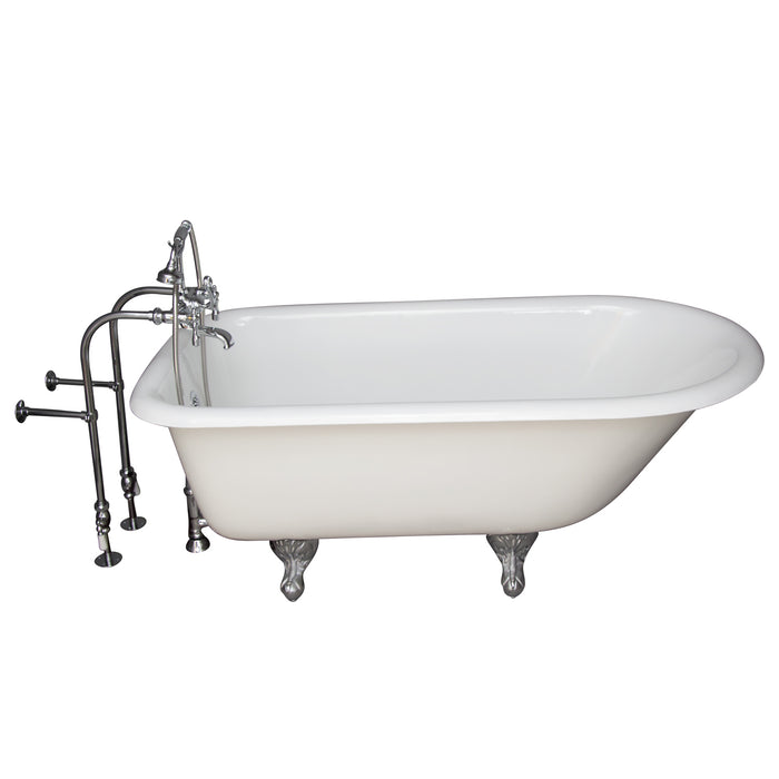 Brocton 65″ Cast Iron Roll Top Tub Kit – Polished Chrome Accessories