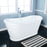Laurent 72" Cast Iron Bateau Tub with White Metal Steel Skirt       PRICE UPON REQUEST