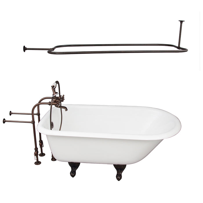 Brocton 65″ Cast Iron Roll Top Tub Kit – Oil Rubbed Bronze Accessories