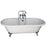 Duet 67" Cast Iron Double Roll Top Tub Kit-Brushed Nickel Accessories
