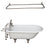 Bartlett 60" Cast Iron Roll Top Tub Kit-Brushed Nickel Accessories