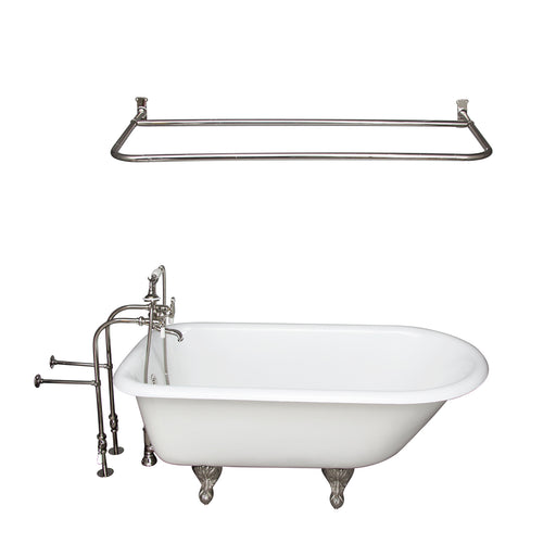 Brocton 65″ Cast Iron Roll Top Tub Kit – Polished Nickel Accessories