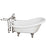 Estelle 60″ Acrylic Slipper Tub Kit in White – Brushed Nickel Accessories