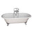 Duet 67" Cast Iron Double Roll Top Tub Kit-Polished Chrome Accessories