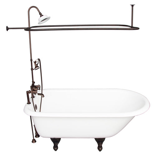 Cadmus 67″ Cast Iron Roll Top Tub Kit – Oil Rubbed Bronze Accessories
