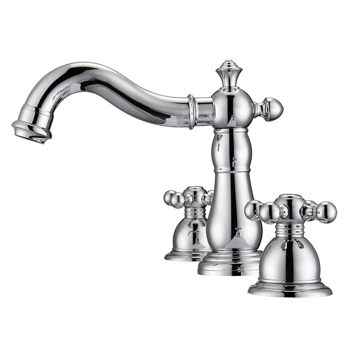 Aldora Widespread Lavatory Faucet with Metal Cross Handles