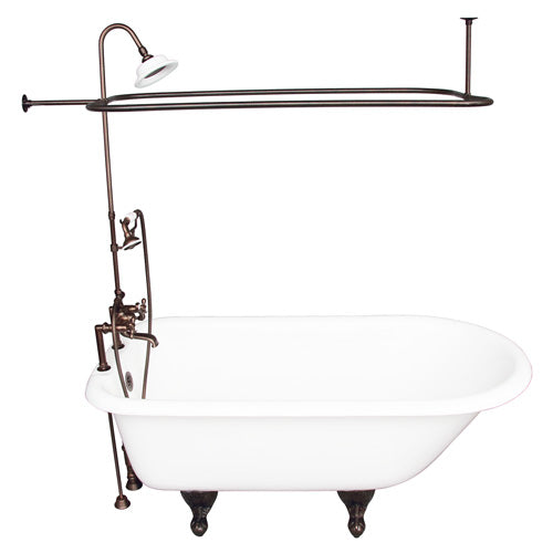 Cadmus 67″ Cast Iron Roll Top Tub Kit – Oil Rubbed Bronze Accessories
