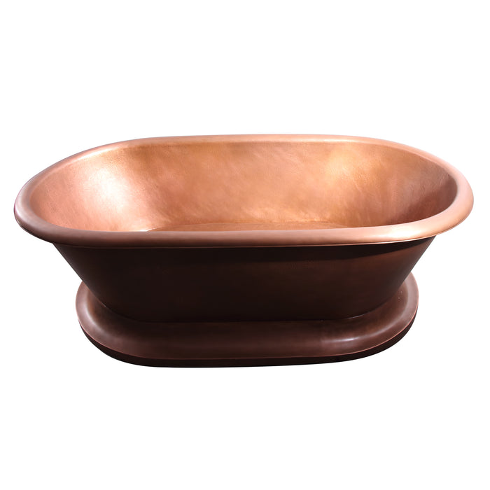 Somerset 77″ Copper Double Roll Top Tub