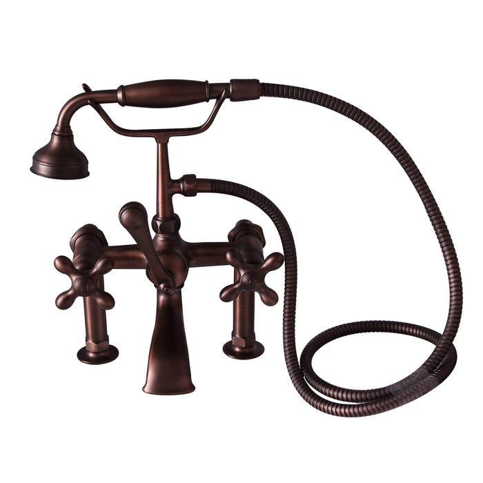 Columbus 61" Cast Iron Double Roll Top Tub Kit-Oil Rubbed Bronze Accessories