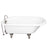 Asia 67″ Acrylic Roll Top Tub Kit in White – Brushed Nickel Accessories