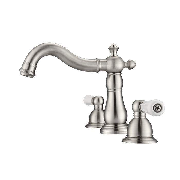 Aldora Widespread Lavatory Faucet with Porcelain Lever Handles