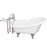 Isadora 67″ Acrylic Slipper Tub Kit in White – Polished Chrome Accessories