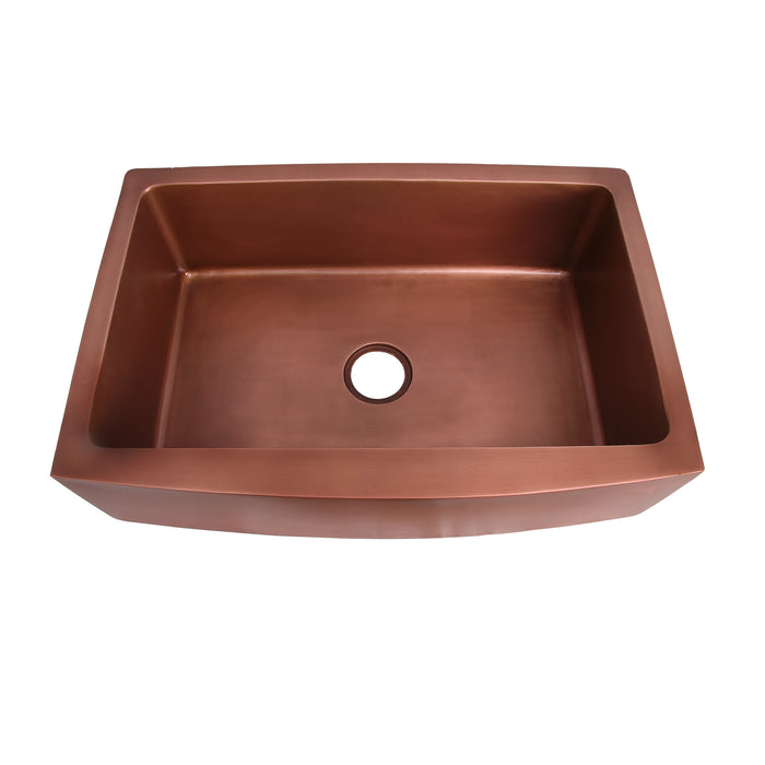Emelina Single Bowl Copper Farmer Sink – 33″