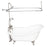Icarus 67″ Cast Iron Slipper Tub Kit – Brushed Nickel Accessories