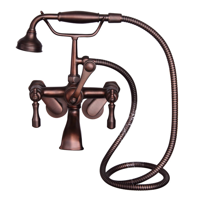 Duet 67" Cast Iron Double Roll Top Tub Kit-Oil Rubbed Bronze Accessories
