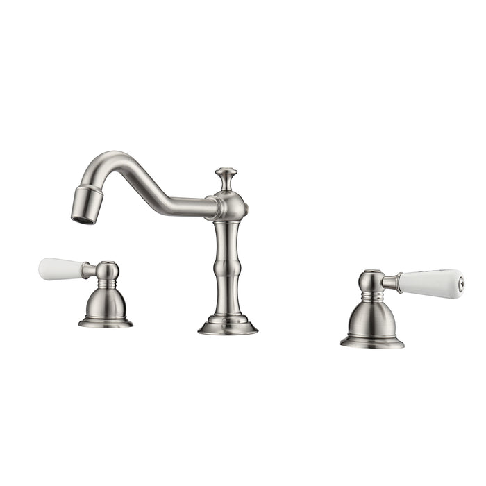 Roma Widespread Lavatory Faucet  with Porcelain Lever Handles