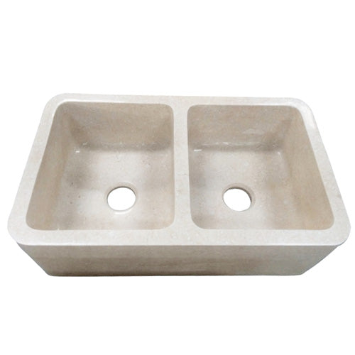 Chicot Double Bowl Marble Farmer Sink