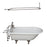 Antonio 55" Cast Iron Roll Top Tub Kit-Brushed Nickel Accessories
