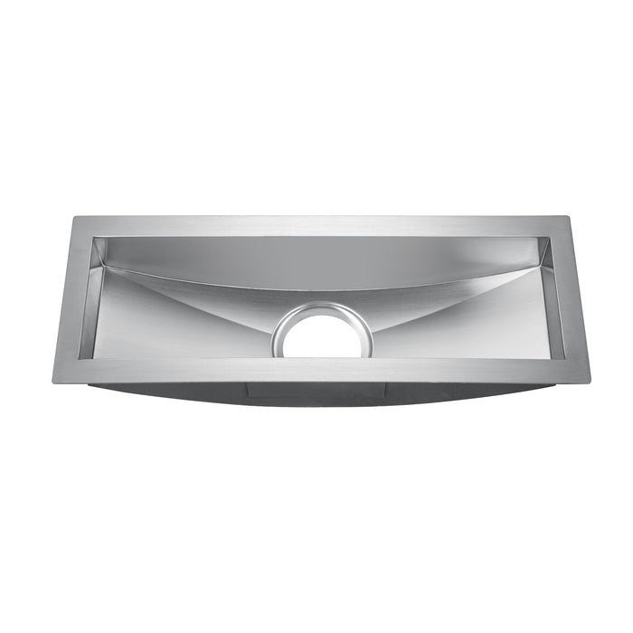 22" Vedette Curved Stainless Steel Prep Sink