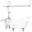 Isadora 67″ Acrylic Slipper Tub Kit in White – Polished Chrome Accessories