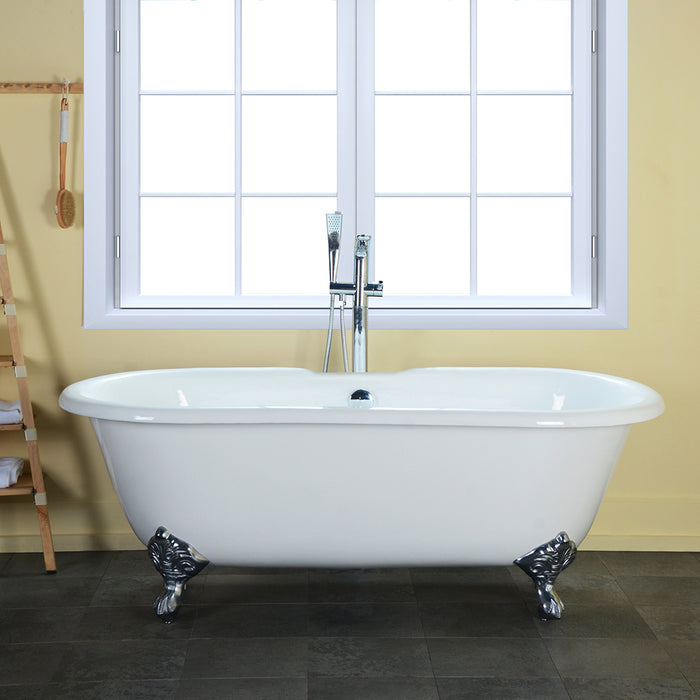 Duet 67" Cast Iron Double Roll Top Tub