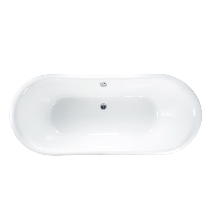 Randall 72" Cast Iron Double Slipper Tub with Base