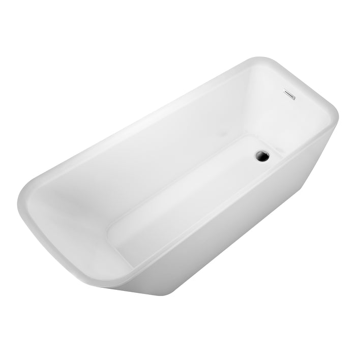 Marakesh 68" Acrylic Slipper Tub with Integral Drain and Overflow