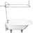 Asia 67″ Acrylic Roll Top Tub Kit in White – Polished Chrome Accessories