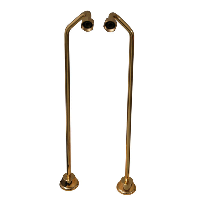 Antonio 55" Cast Iron Roll Top Tub Kit-Polished Brass Accessories