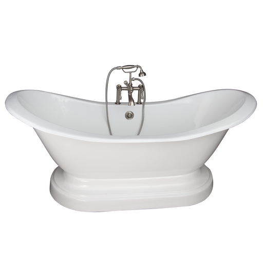 Marshall 72″ Cast Iron Double Slipper Tub Kit – Brushed Nickel Accessories