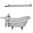 Estelle 60″ Acrylic Slipper Tub Kit in White – Brushed Nickel Accessories