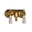 Bartlett 60" Cast Iron Roll Top Tub Kit-Polished Brass Accessories