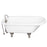 Anthea 60″ Acrylic Roll Top Tub Kit in White – Brushed Nickel Accessories