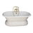Duet 67" Cast Iron Double Roll Top Tub Kit-Polished Brass Accessories