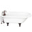 Anthea 60" Acrylic Roll Top Tub Kit in White – Oil Rubbed Bronze Accessories