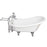 Imogene 67″ Acrylic Slipper Tub Kit in White – Polished Chrome Accessories