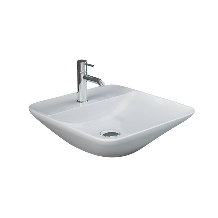 Variant Square Above Counter Basin with Faucet Hole