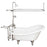 Estelle 60″ Acrylic Slipper Tub Kit in White – Brushed Nickel Accessories